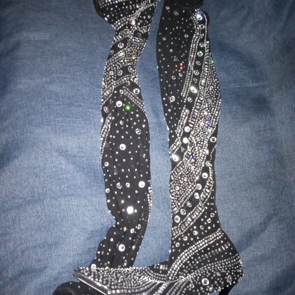 AZALEA WANG THE RHINESTONE PALET THIGH HIGH STILETTO BOOT ( BRAND NEW !!… - Picture 7 of 7
